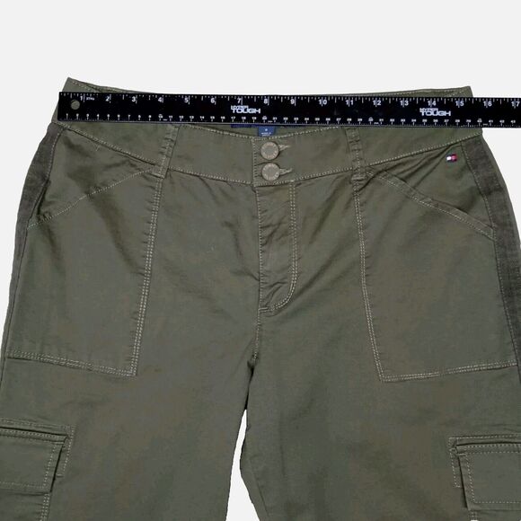 Tommy Hilfiger Chelsea Pants Womens 8 Green Casual Cargo Ankle Stretch Outdoors - Picture 6 of 12